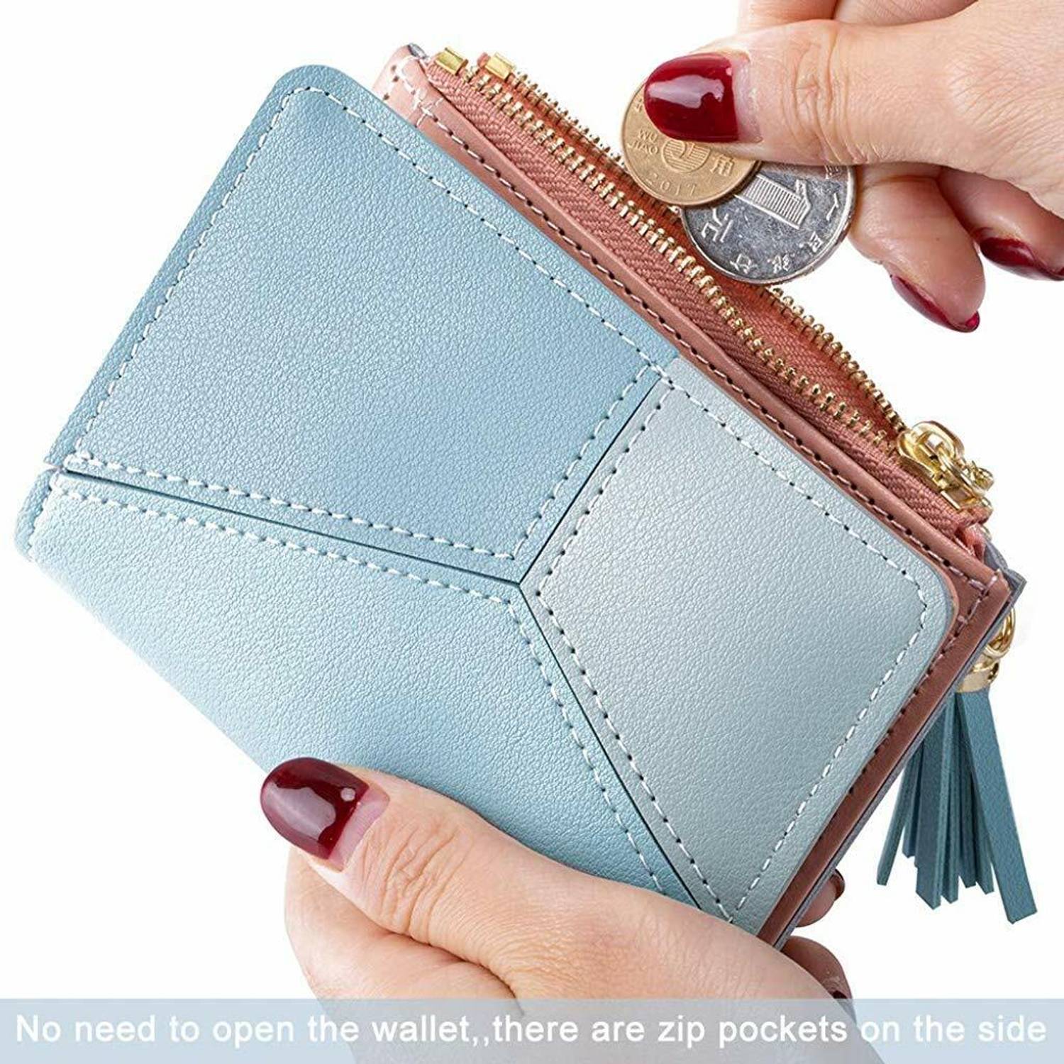 AlexVyan Women Casual, Ethnic, Evening/Party, Formal, Travel, Trendy Blue Genuine Leather Wallet