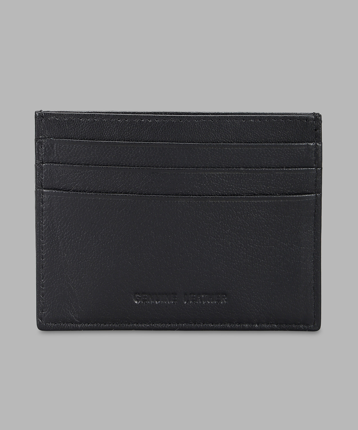 Image of WOODLAND Men Black Genuine Leather Card Holder