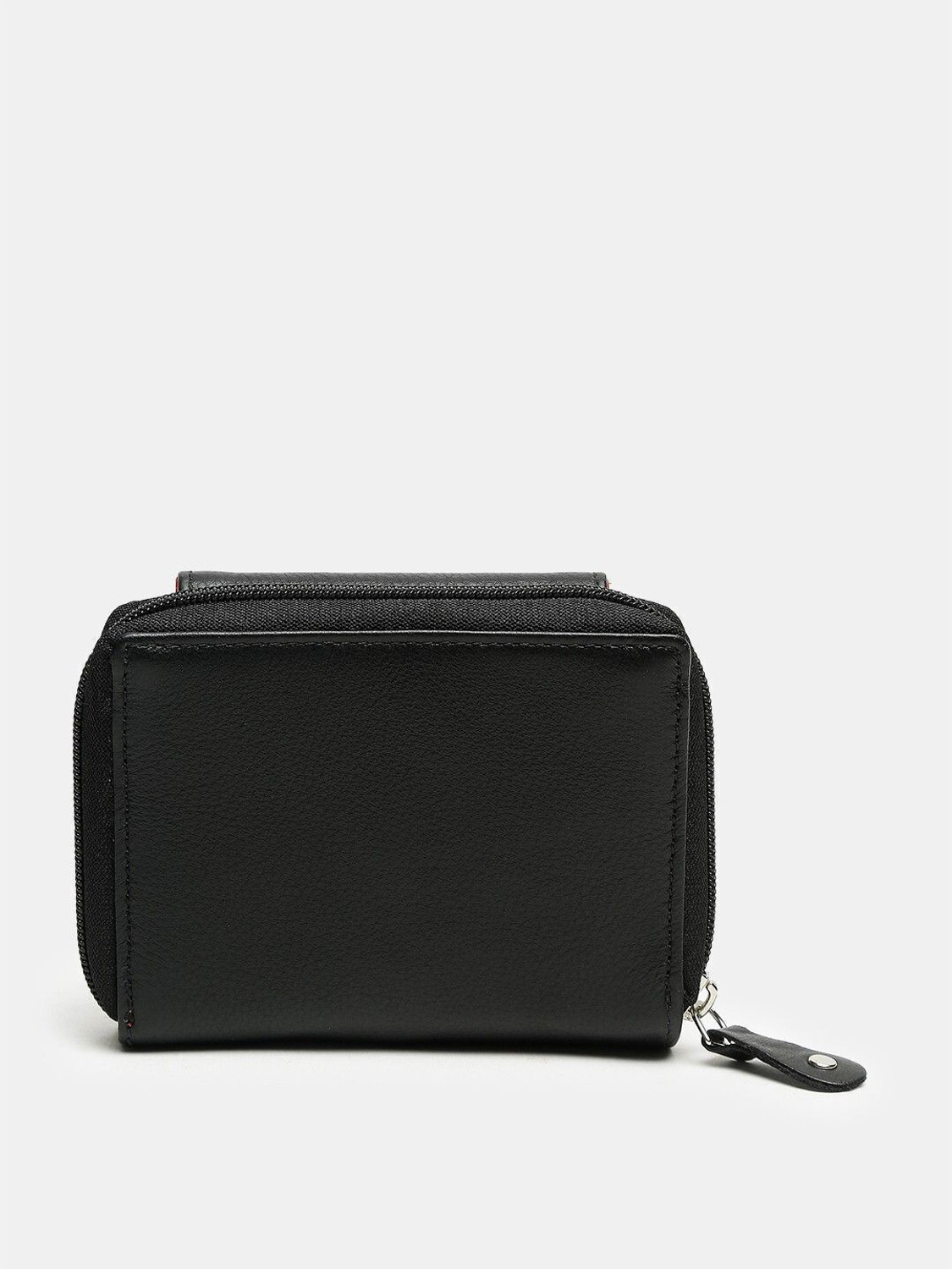 Image of Teakwood Leathers Women Formal Black Genuine Leather Wallet - Regular Size (8 Card Slots)