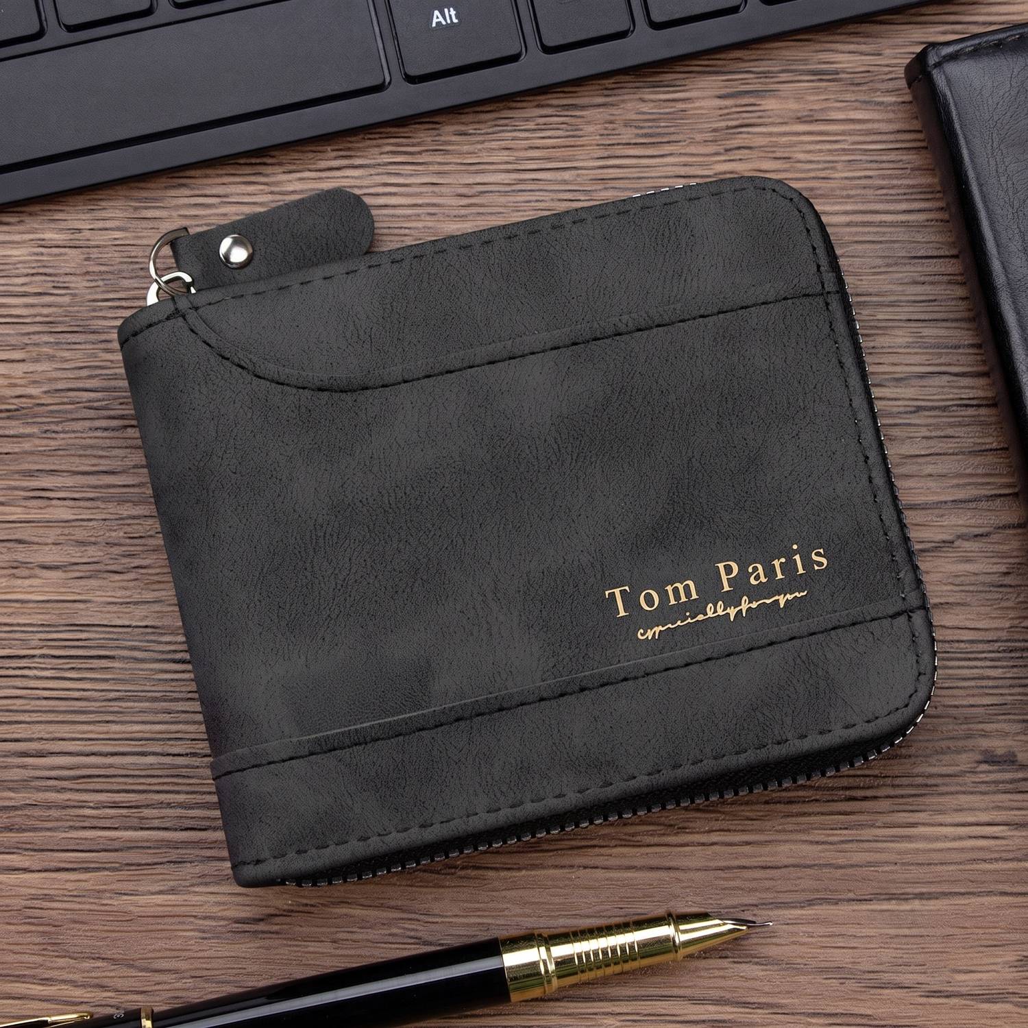 Tom Paris Women Black Leather Wallet - Image 1