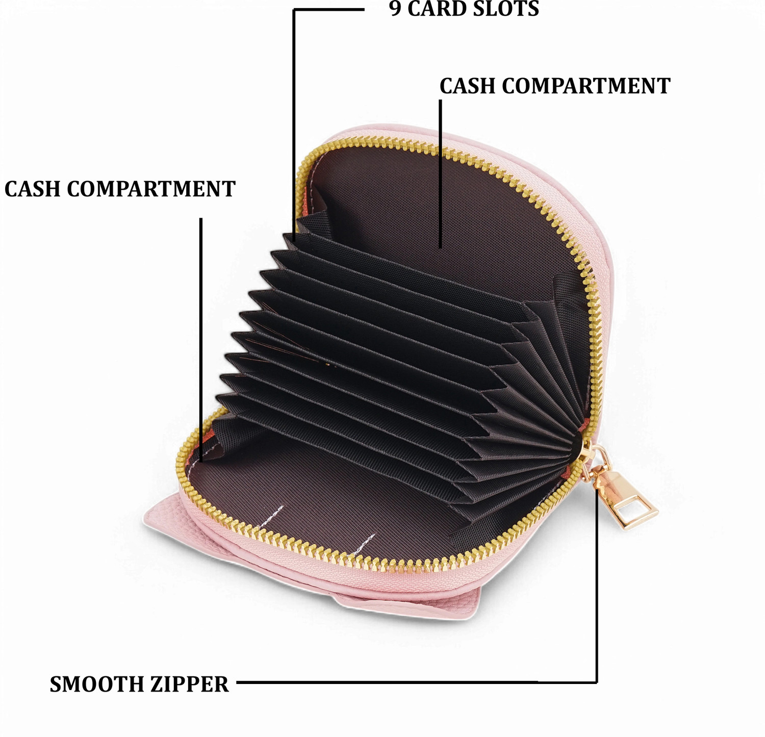 Image of BEDIVINE Women Trendy, Formal, Casual Pink Artificial Leather Card Holder