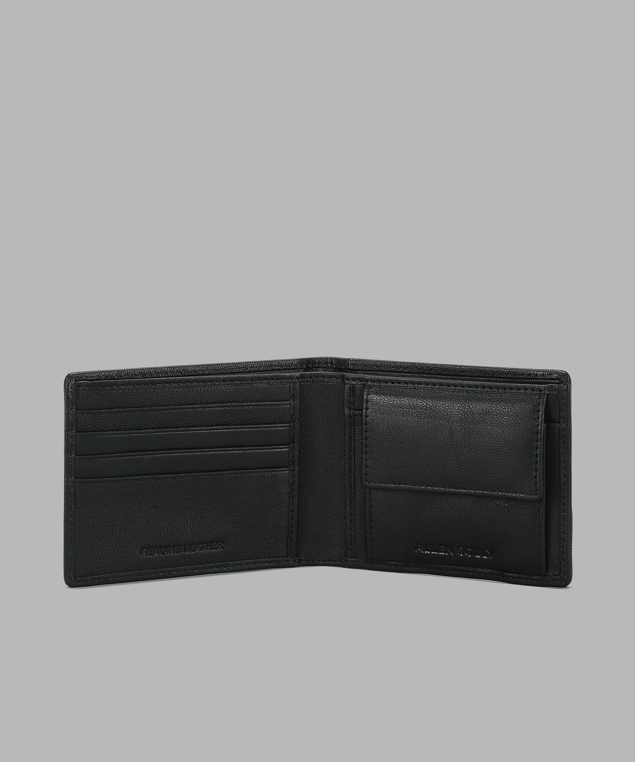 Image of Allen Solly Men Black Genuine Leather Wallet