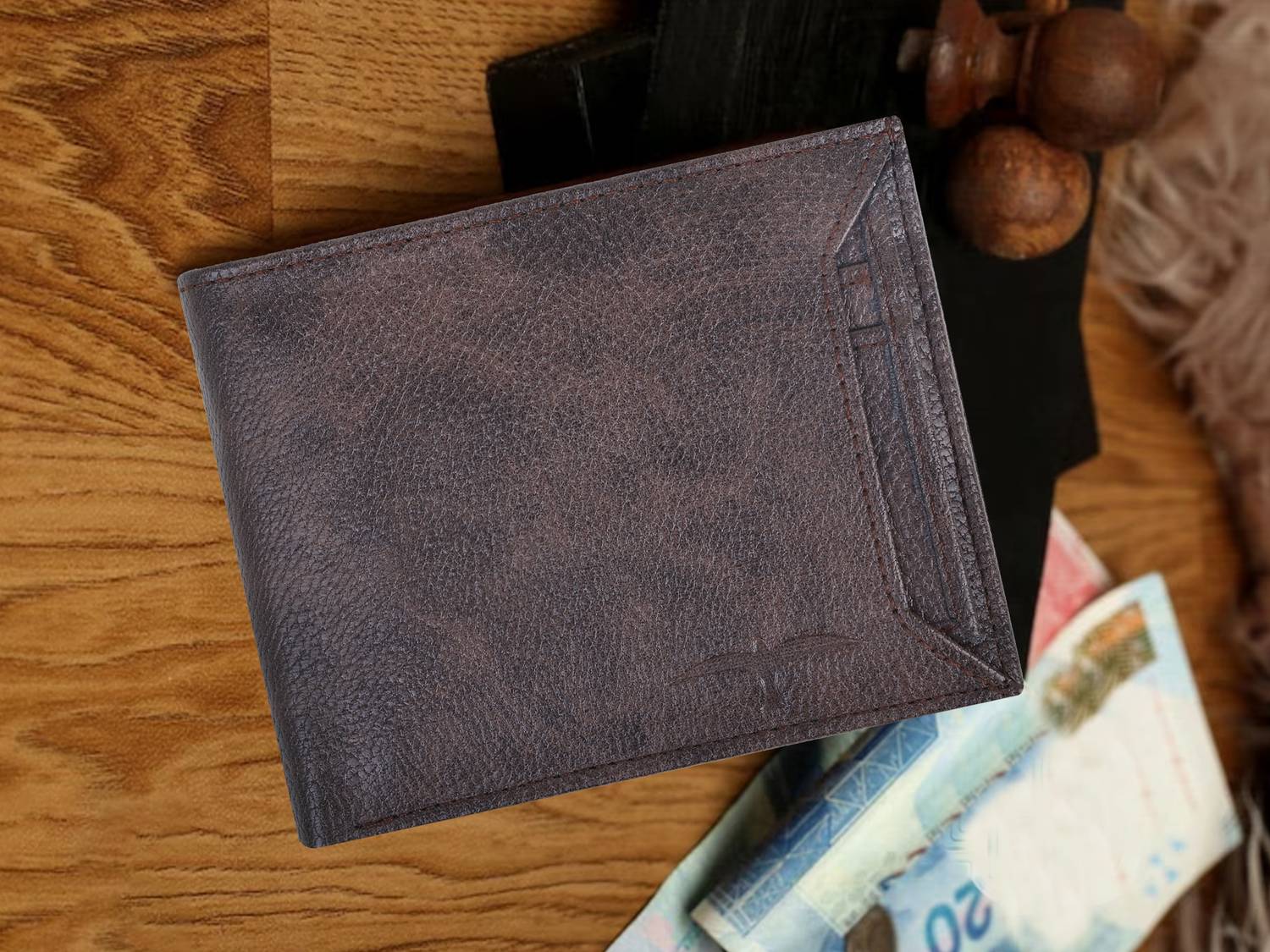 BULLFINCH Men Casual, Evening/Party, Trendy, Formal, Travel Brown Genuine Leather Wallet