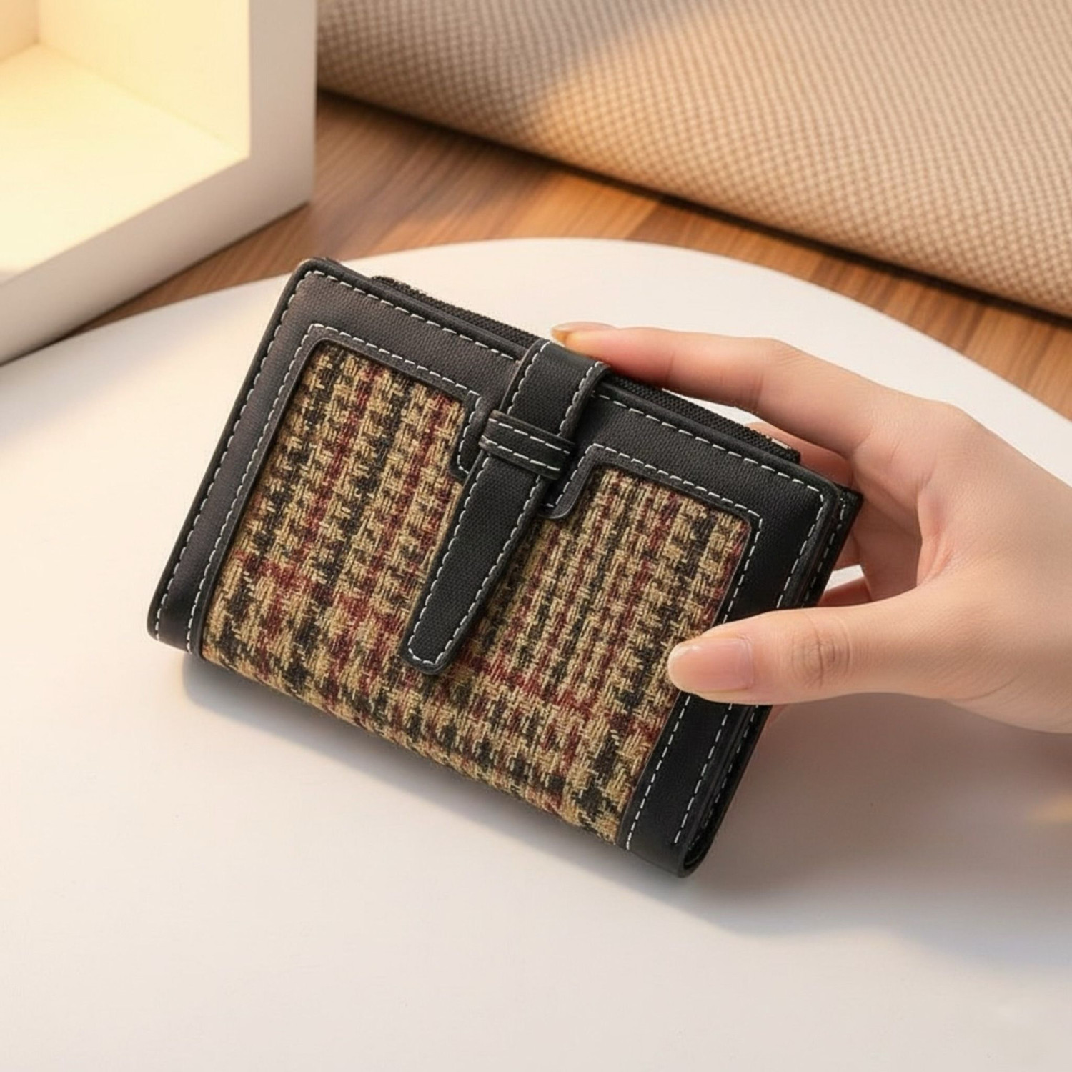 Image of StyleForevr Women Casual, Ethnic, Evening /Party, Formal, Travel, Trendy Black Artificial Leather Wallet