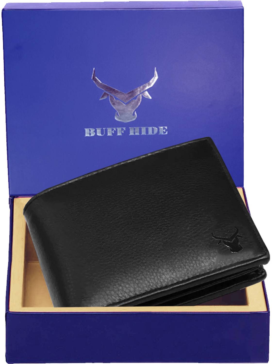 BUFFHIDE Men Casual, Formal Black Genuine Leather Wallet