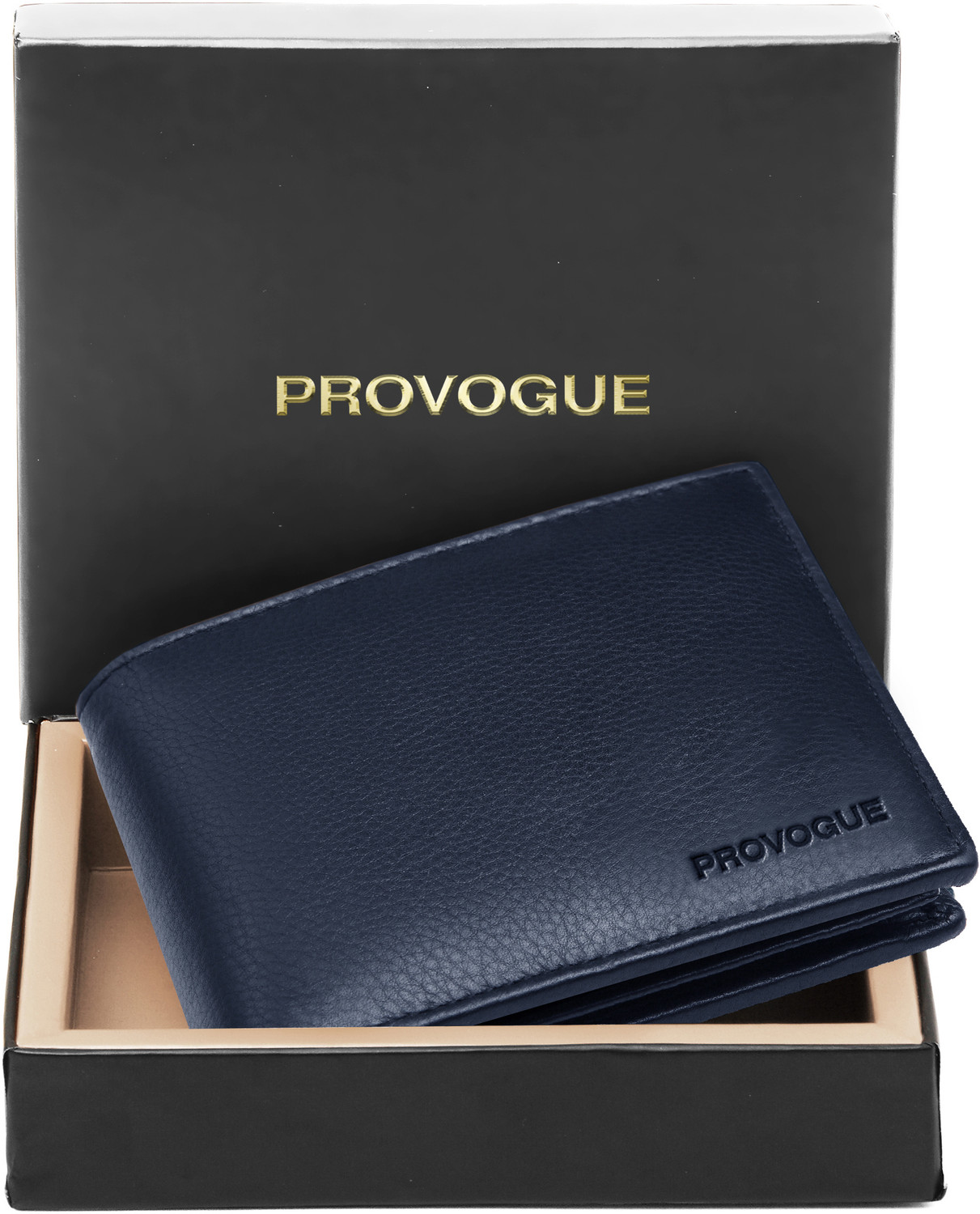 Image of PROVOGUE Men Casual, Evening /Party, Formal, Travel Blue Genuine Leather Wallet