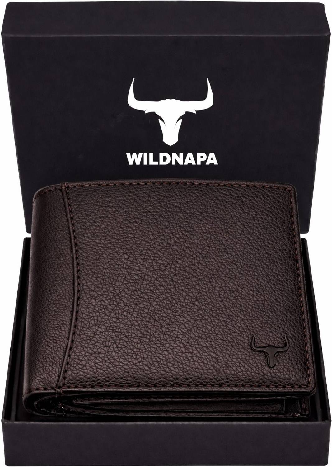WILD NAPA Men Brown Leather Wallet - Image 1