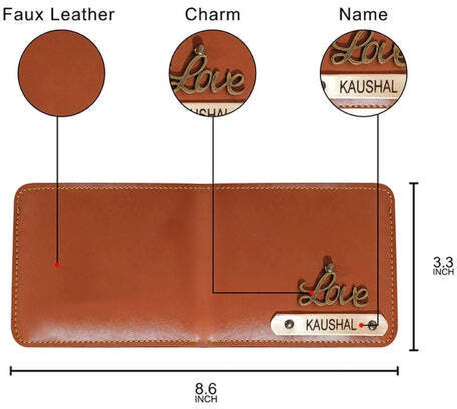 Image of Walletadda Men Casual Tan Genuine Leather Wallet