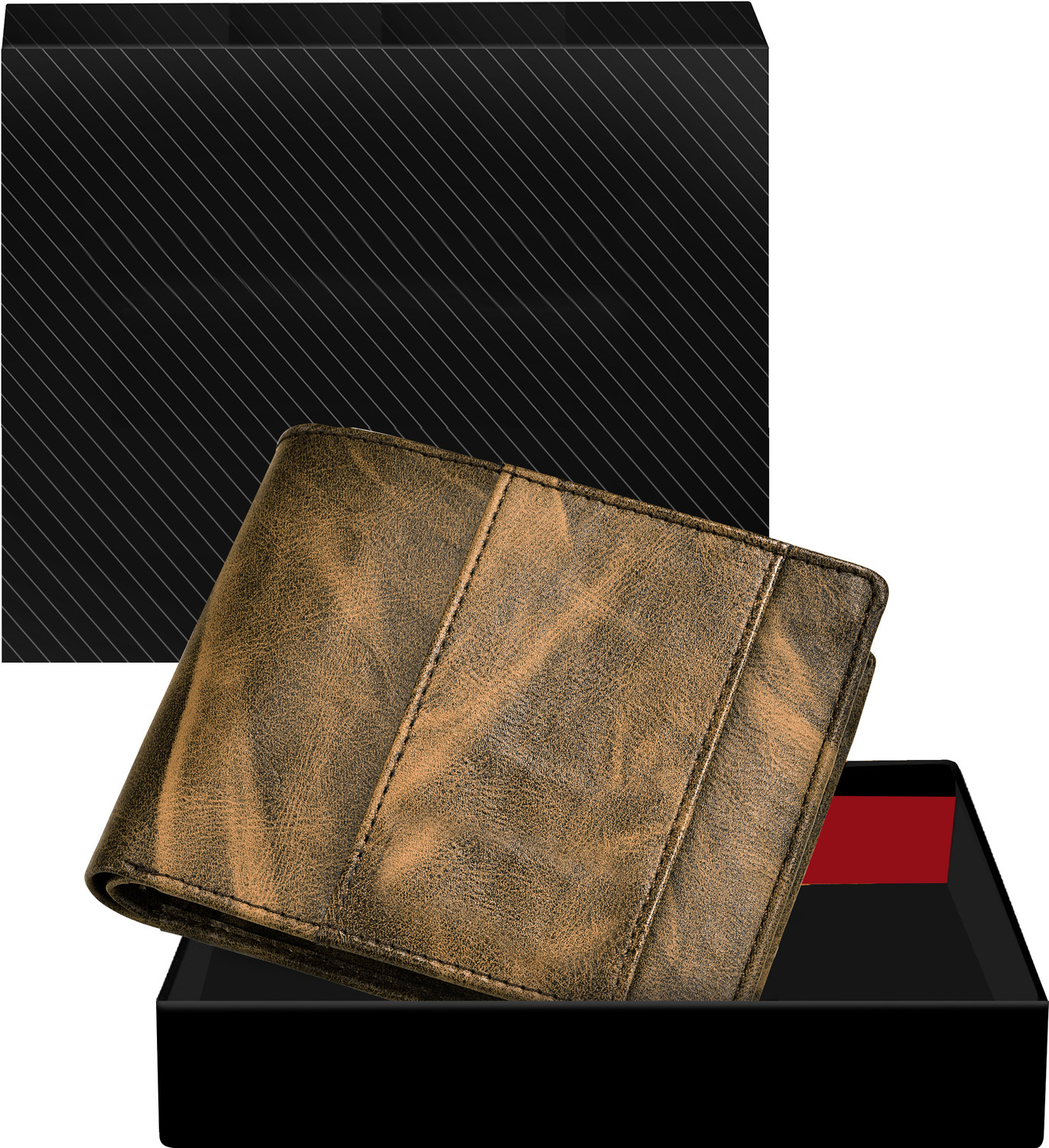 Image of RKSTORE Men Casual, Evening /Party, Formal Brown Artificial Leather Wallet (5 Card Slots)