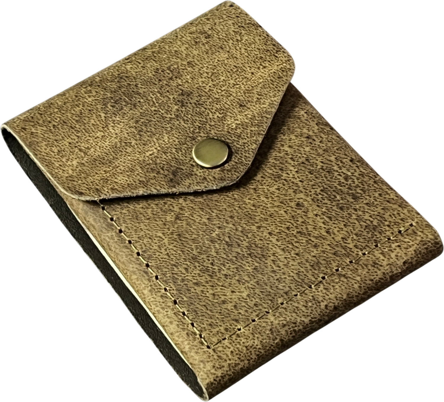 Image of WILDMAN Men & Women Casual Khaki Genuine Leather Wallet