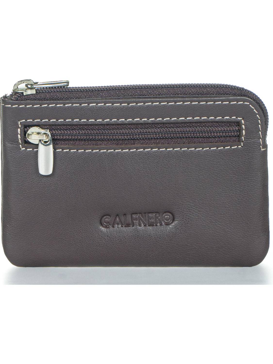 Calfnero Men Casual Brown Genuine Leather Card Holder