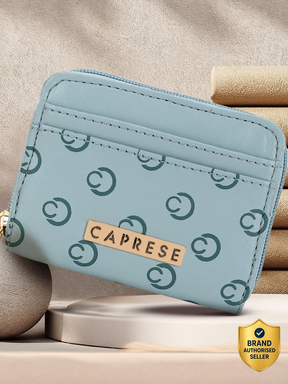 Image of Caprese Women Casual Blue Artificial Leather Wallet