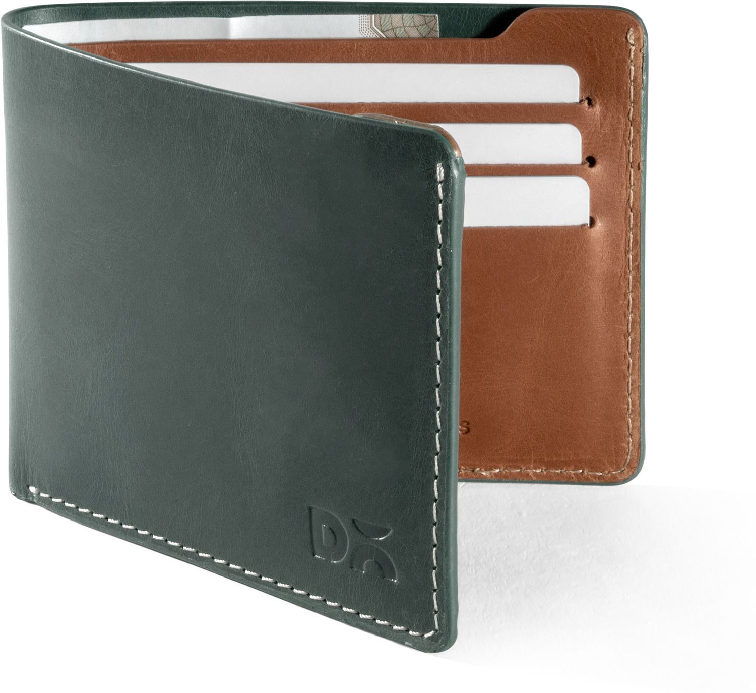 Image of DailyObjects Men & Women Casual Green Genuine Leather Wallet
