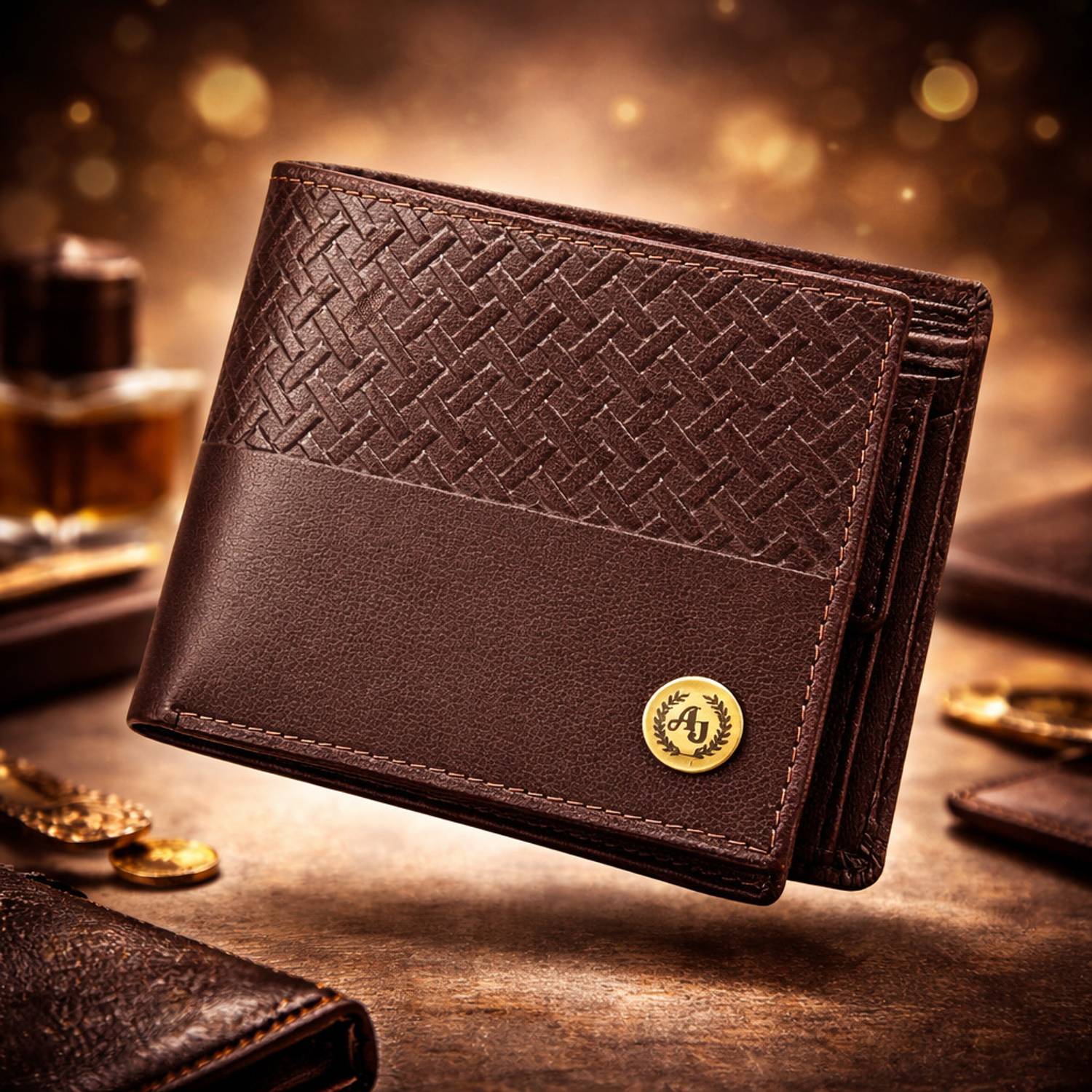 AJANTA Men Casual, Ethnic, Formal Brown Genuine Leather Wallet