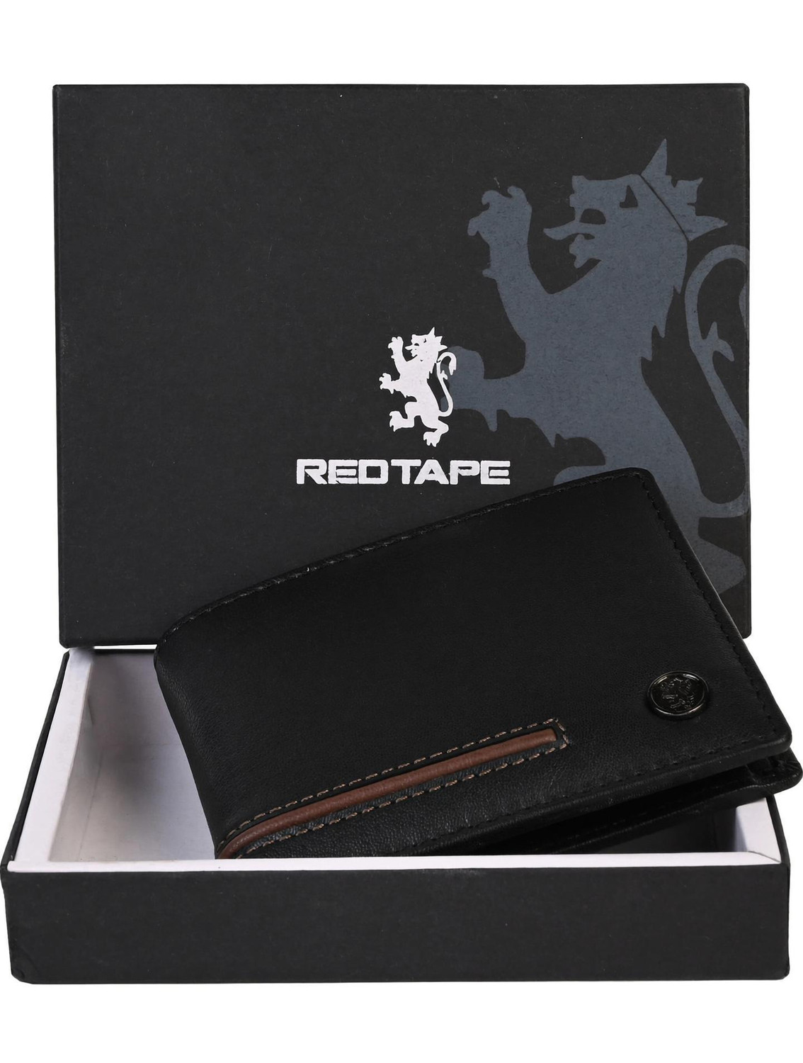 RED TAPE Men Casual, Formal Black Genuine Leather Wallet