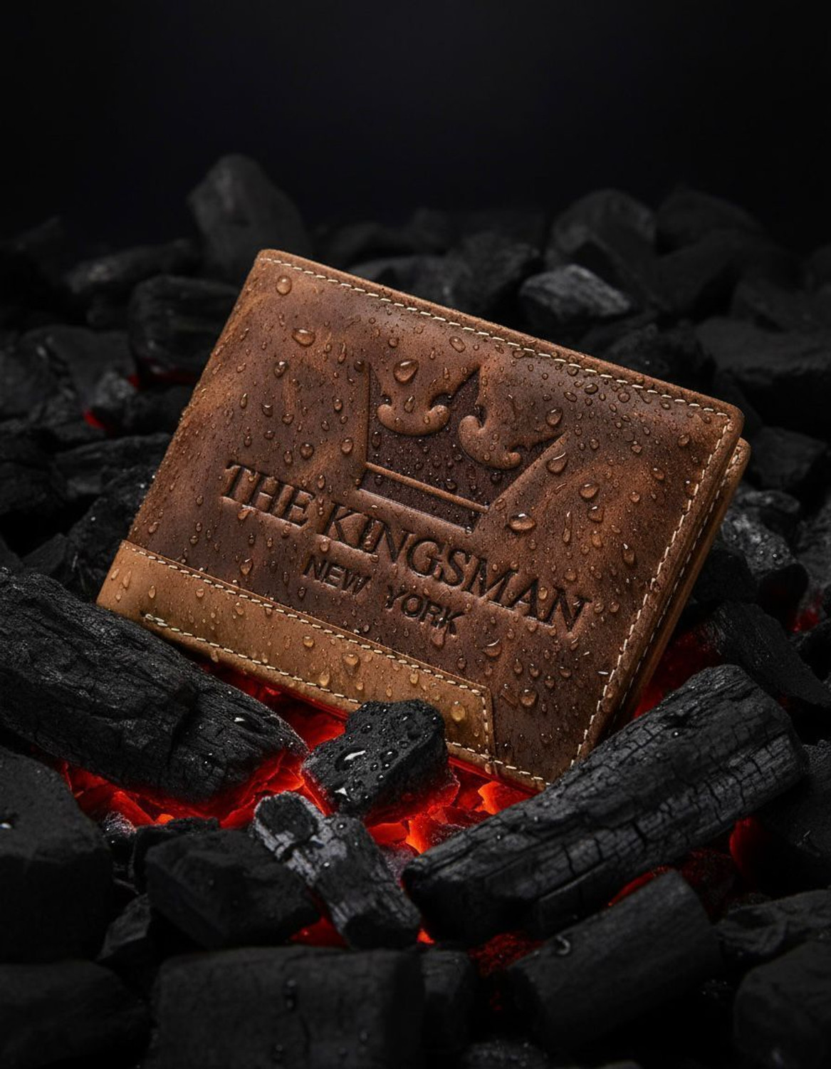 Image of THE KINGSMAN NEWYORK Men Brown Genuine Leather Wallet