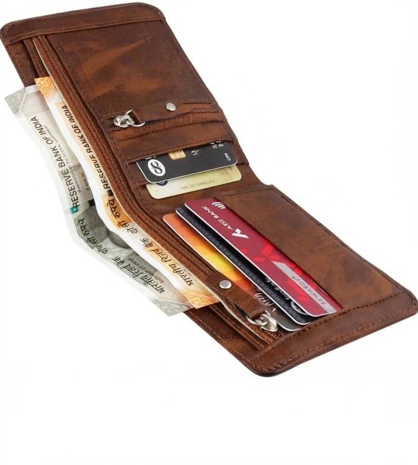 ALSAFAR Girls Casual Brown Aluminium Wallet