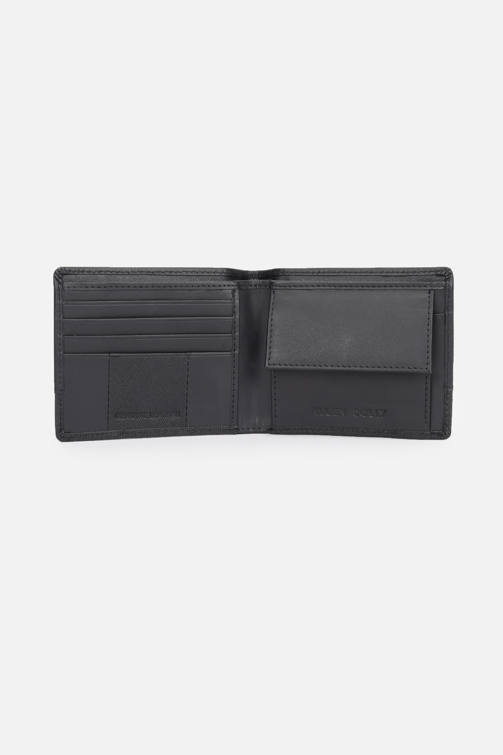 Image of Allen Solly Men Black Genuine Leather Wallet