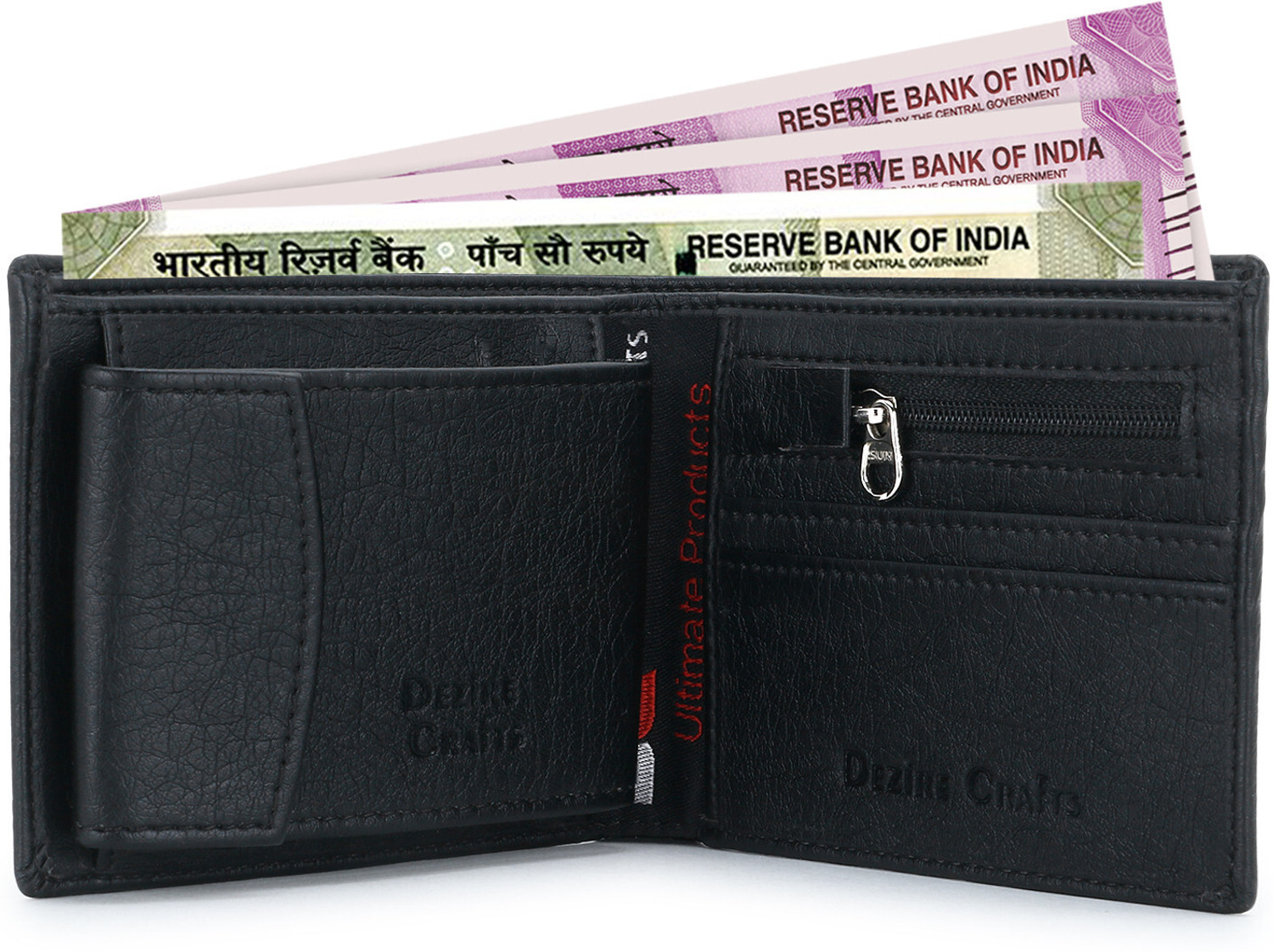 Image of DEZiRE CRAfTS Men Evening /Party, Formal, Travel, Trendy, Casual, Ethnic Black Artificial Leather Wallet