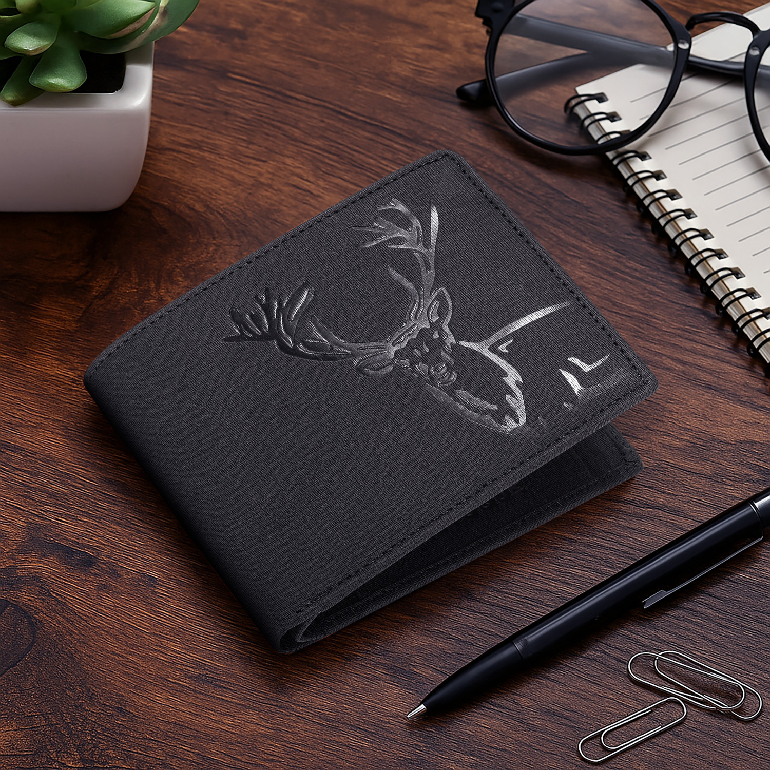 Image of KILLER Men Trendy, Casual, Evening /Party, Travel, Formal Black Artificial Leather Wallet