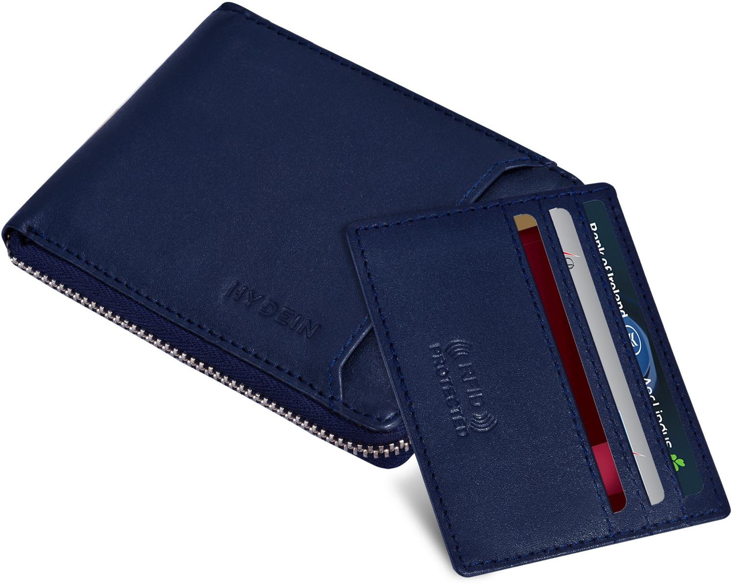 Image of HYDEIN Men Trendy, Evening /Party Blue Genuine Leather Wallet
