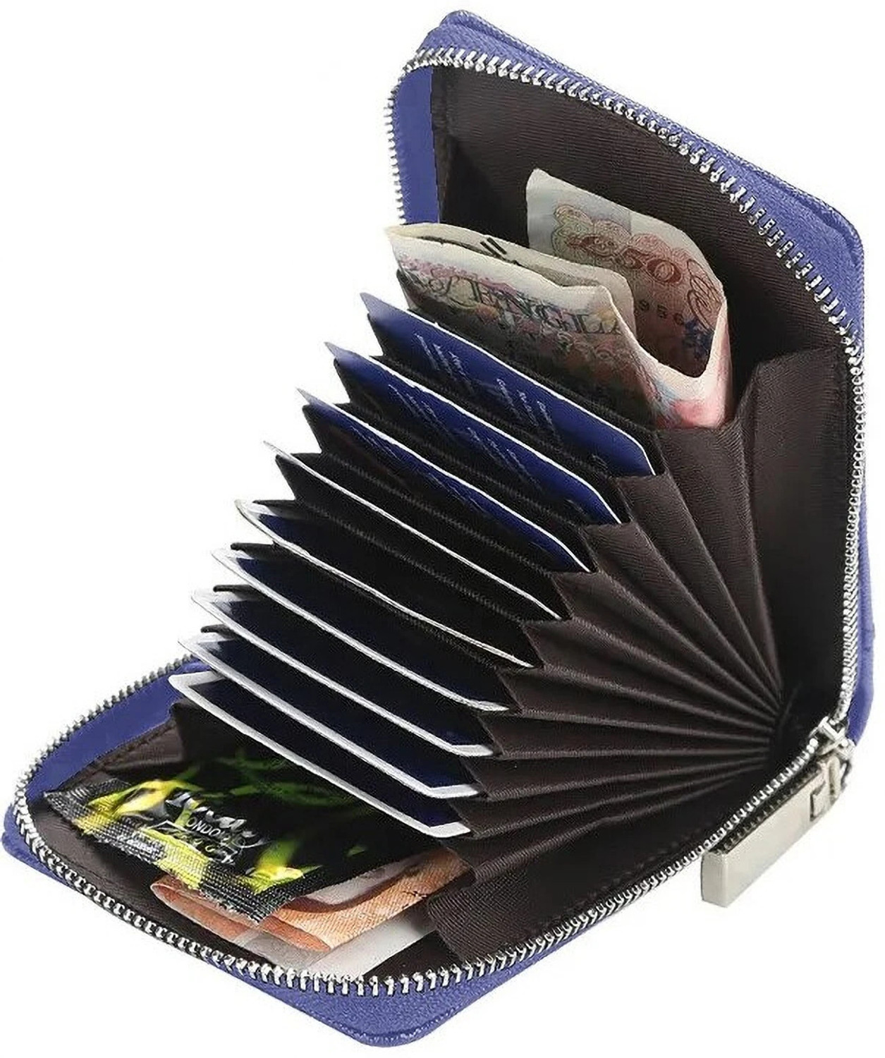 Image of KILLER Men & Women Casual, Formal, Trendy Blue Artificial Leather Card Holder