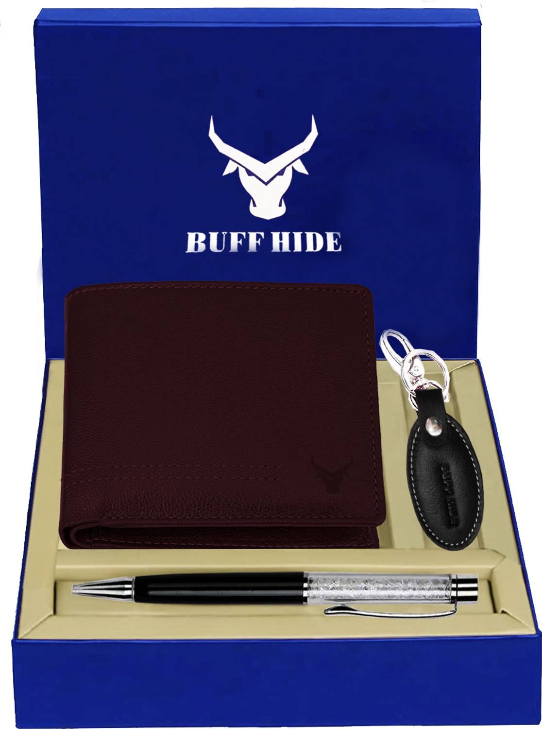 BUFFHIDE Men & Women Brown Genuine Leather Wallet