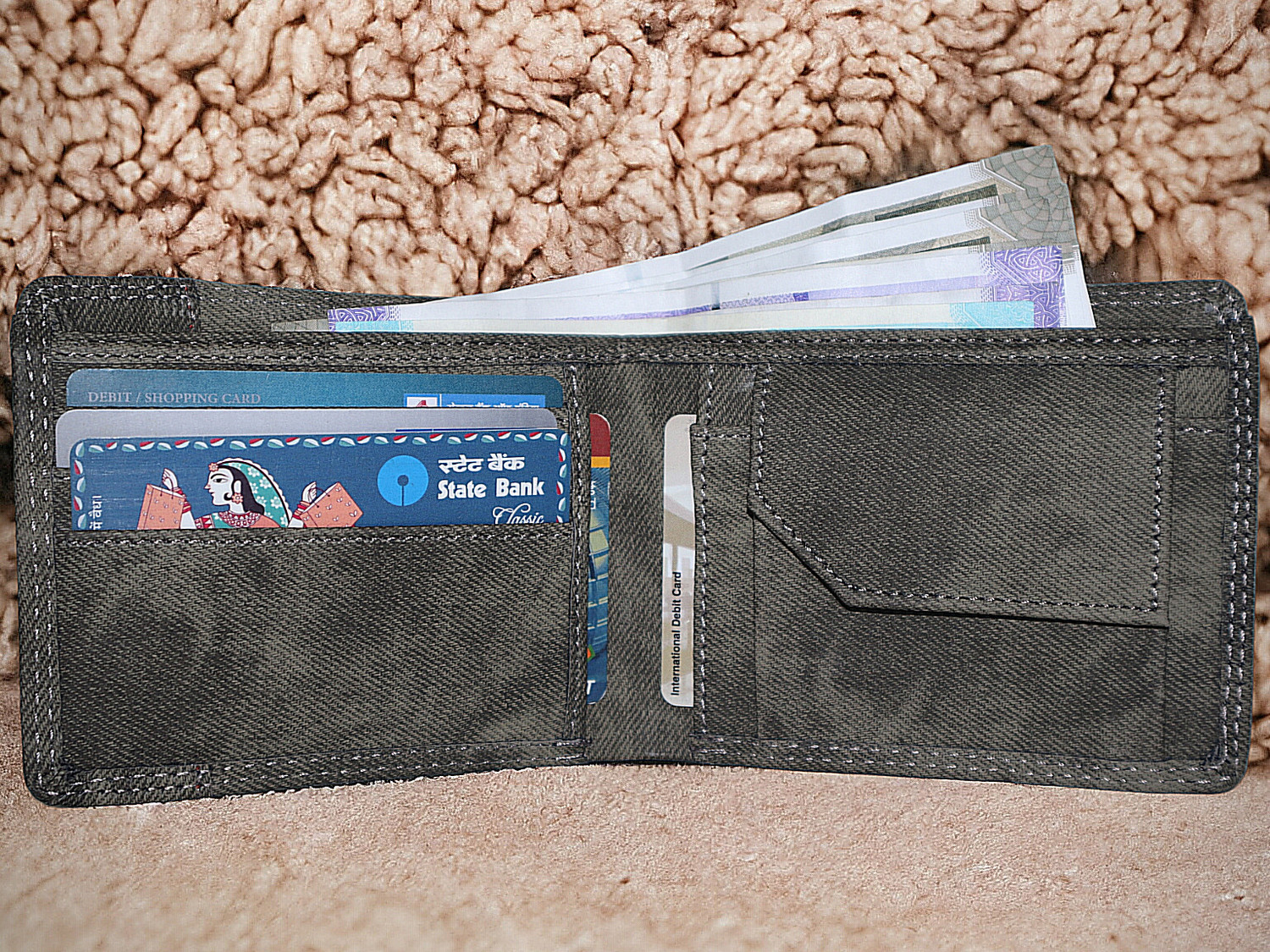 Image of VENISON Men Casual, Evening /Party, Formal, Travel, Trendy Green Artificial Leather Wallet