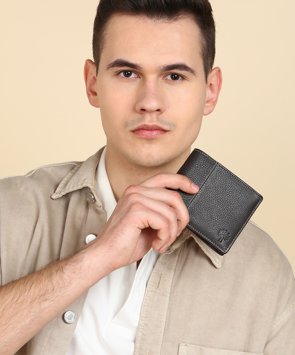 Image of WOODLAND Men Casual Brown Genuine Leather Wallet