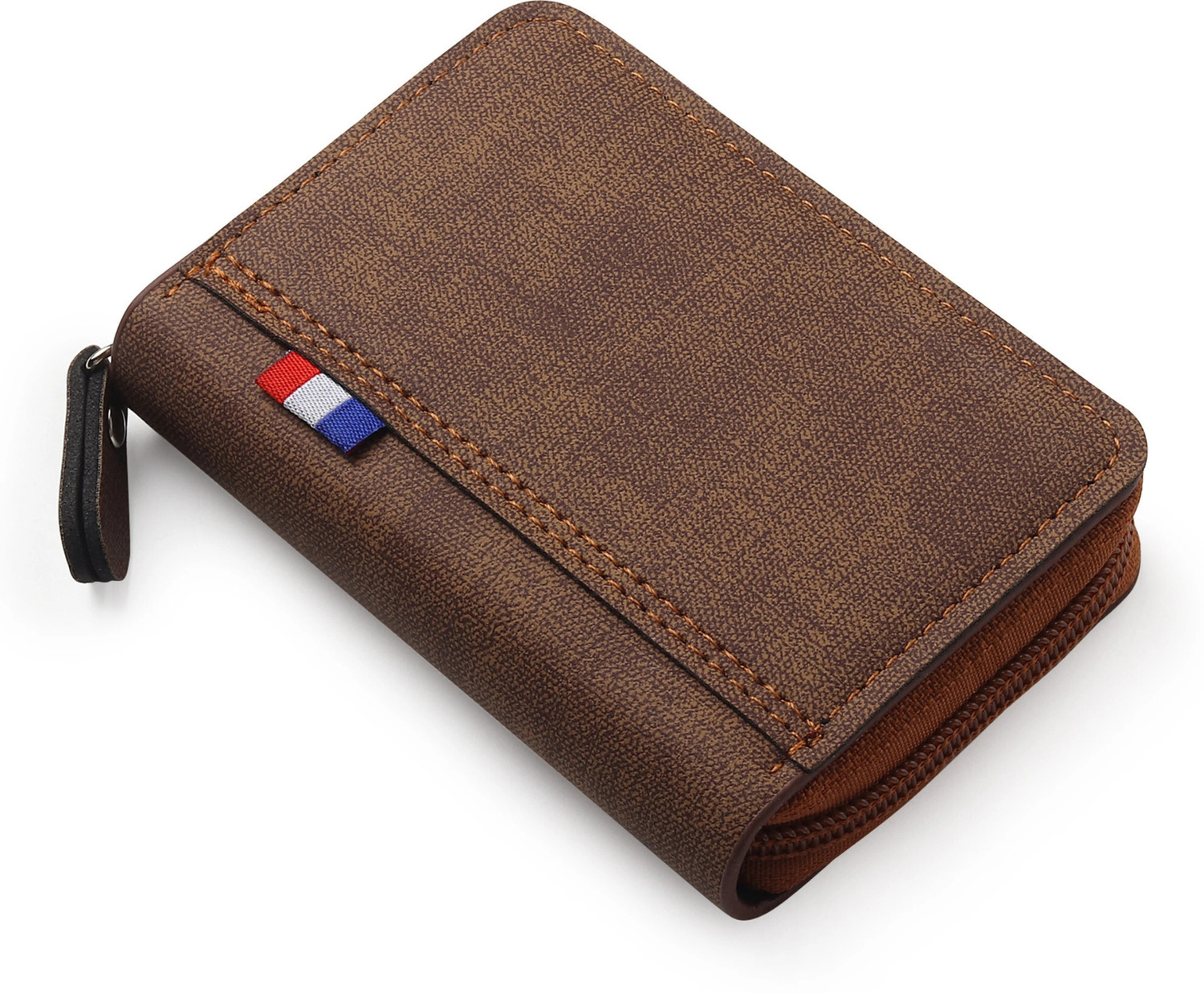 Image of HAMITION CADDRE Men & Women Casual Brown Genuine Leather Card Holder