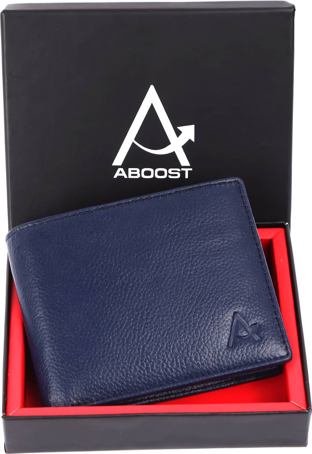 ABOOST Men Casual, Formal, Evening/Party, Travel, Trendy Blue Genuine Leather Wallet