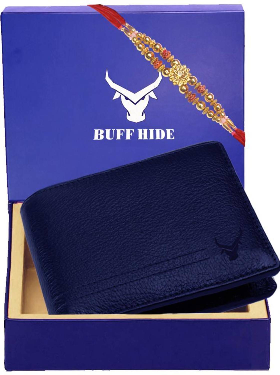 BUFFHIDE Men Evening/Party, Casual, Formal, Travel Blue Genuine Leather Wallet
