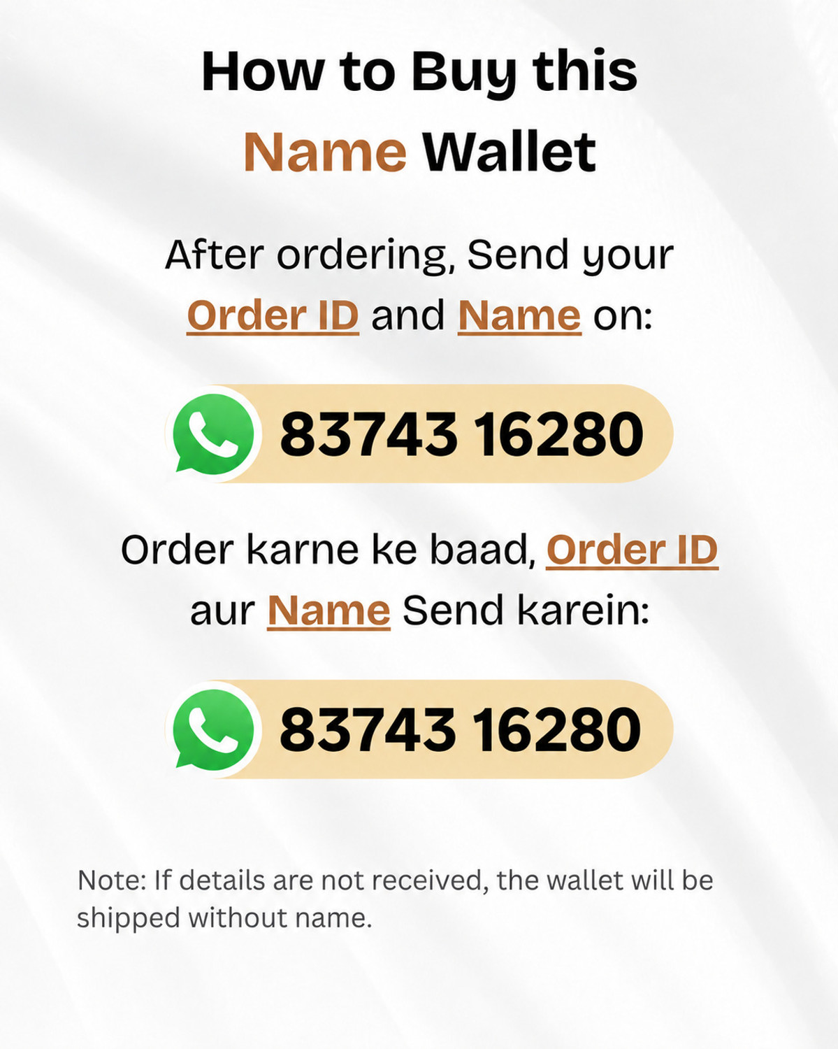 Image of Walletadda Men Casual Tan Genuine Leather Wallet (3 Card Slots)