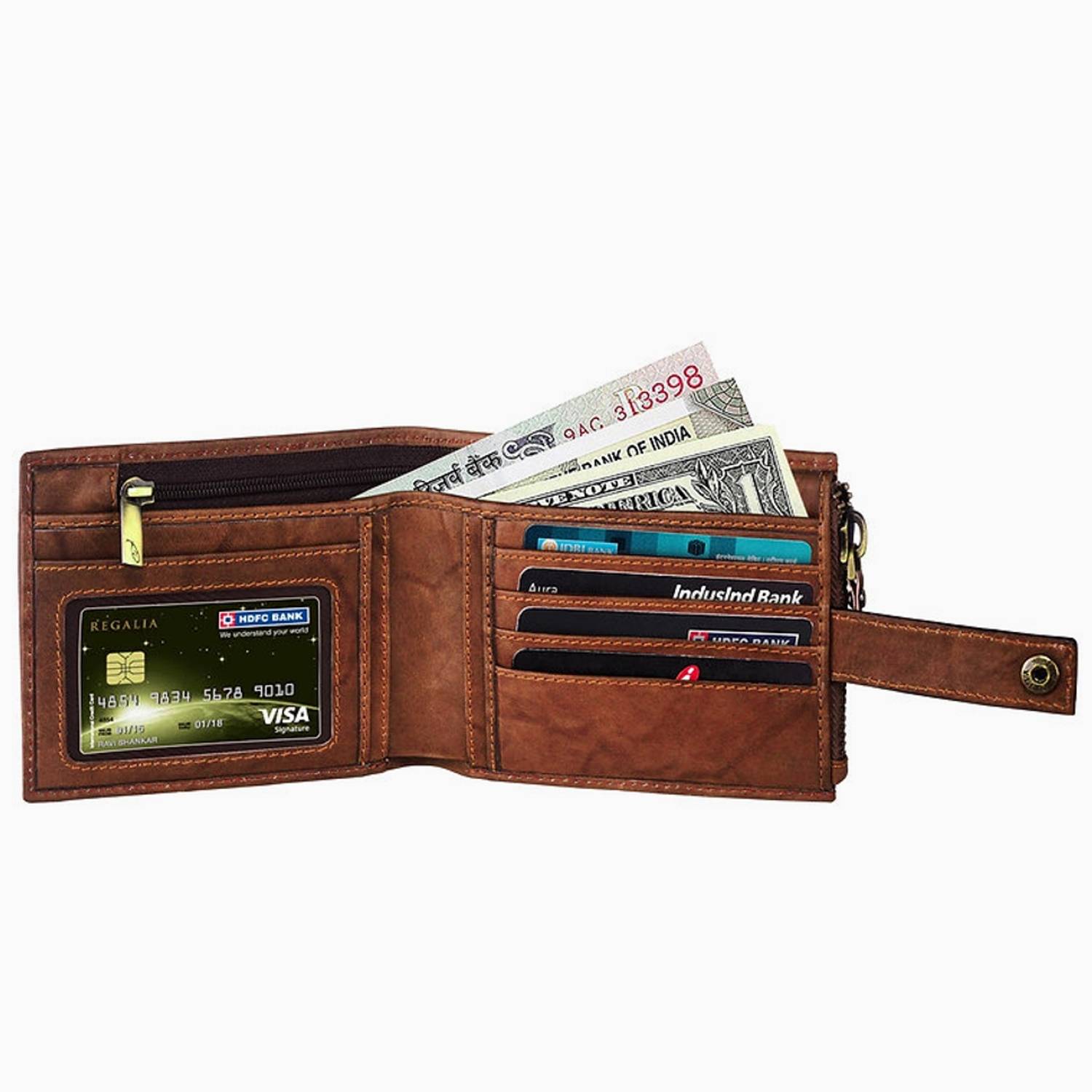 BULLFINCH Men Tan Leather Wallet - Image 2
