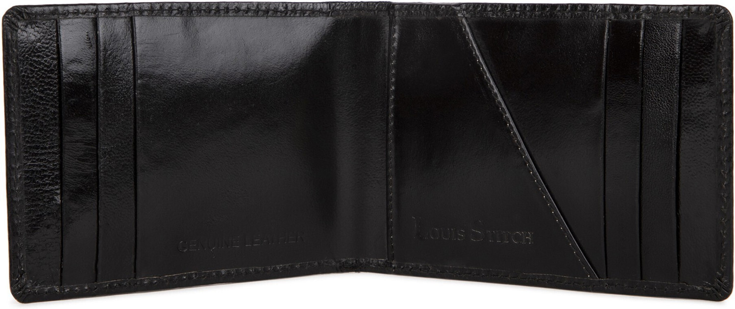 Image of LOUIS STITCH Men Casual Black Genuine Leather Wallet