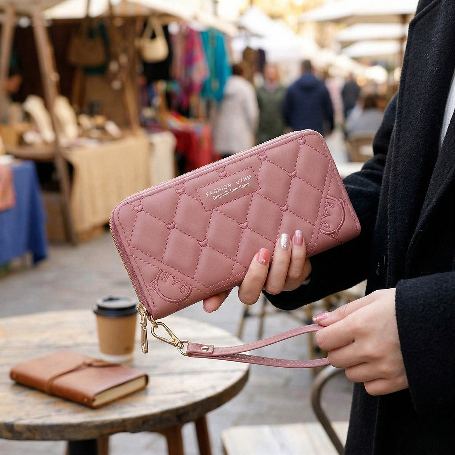 Image of SYGA Women Pink Genuine Leather Wallet