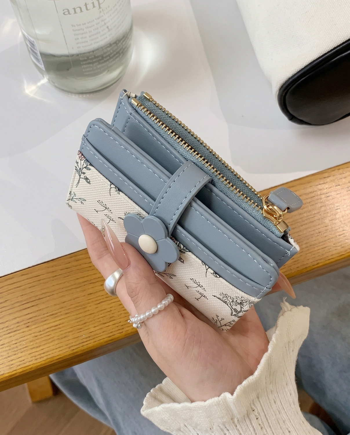 Image of Zlosker Women Casual, Ethnic, Evening /Party, Formal, Travel, Trendy Blue Artificial Leather, Genuine Leather Wallet