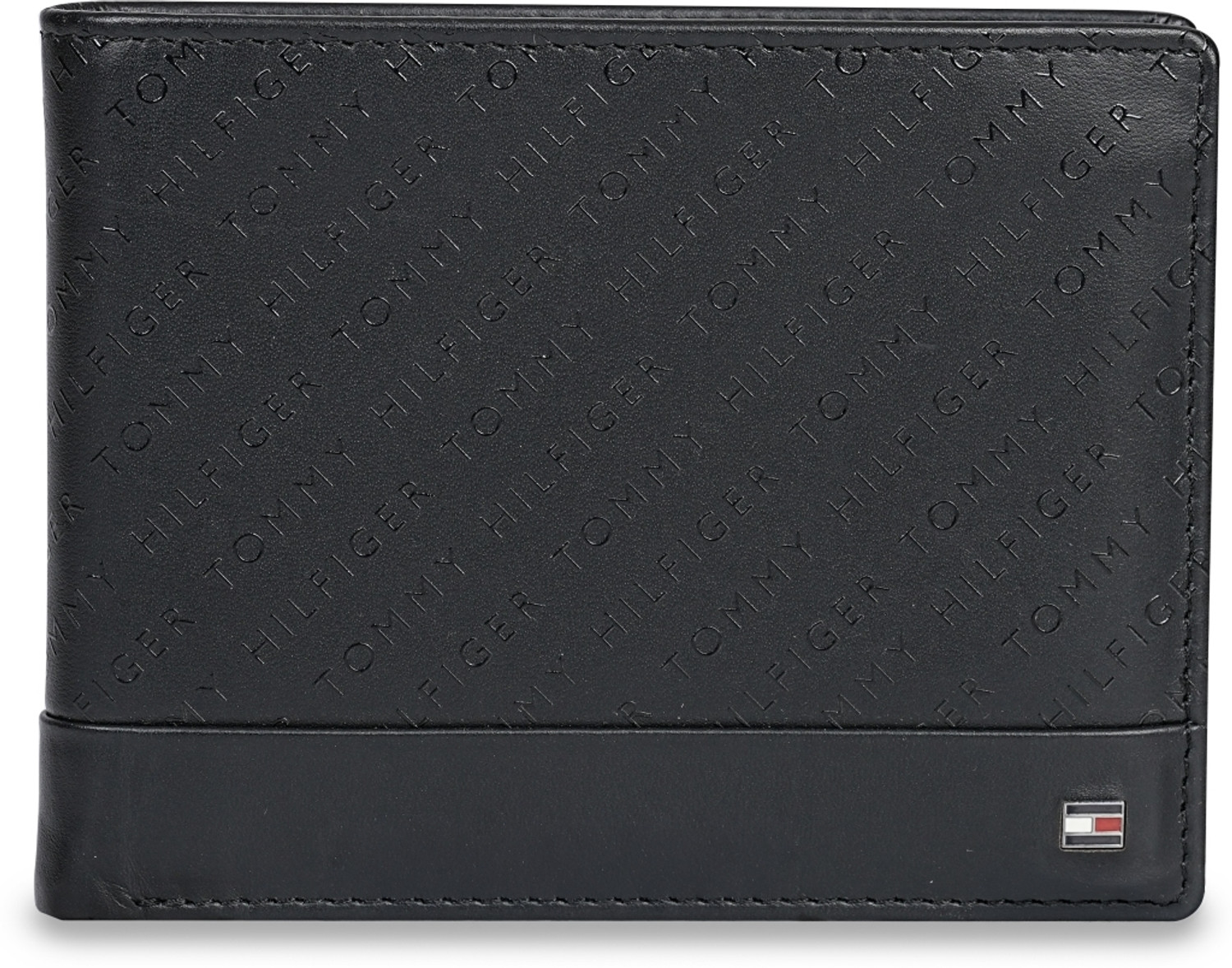Image of TOMMY HILFIGER Men Casual, Formal Black Genuine Leather Wallet (12 Card Slots)
