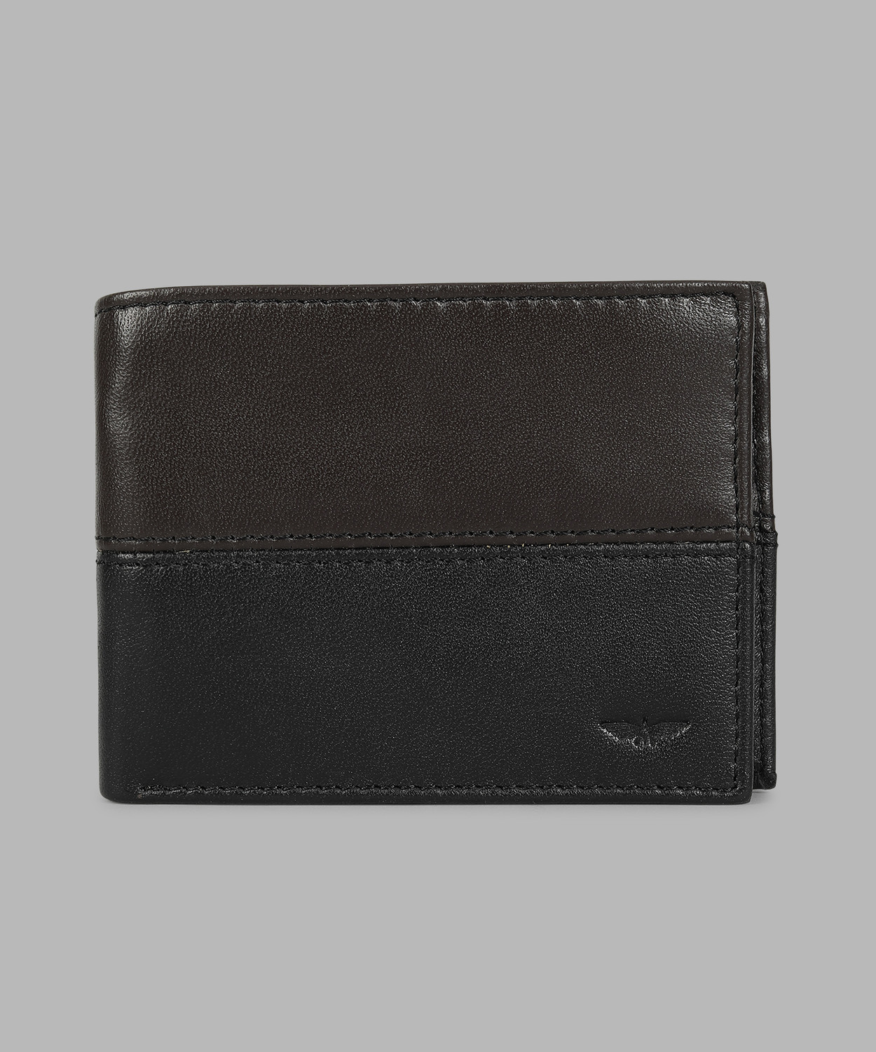 Image of PARK AVENUE Men Black, Brown Genuine Leather Wallet