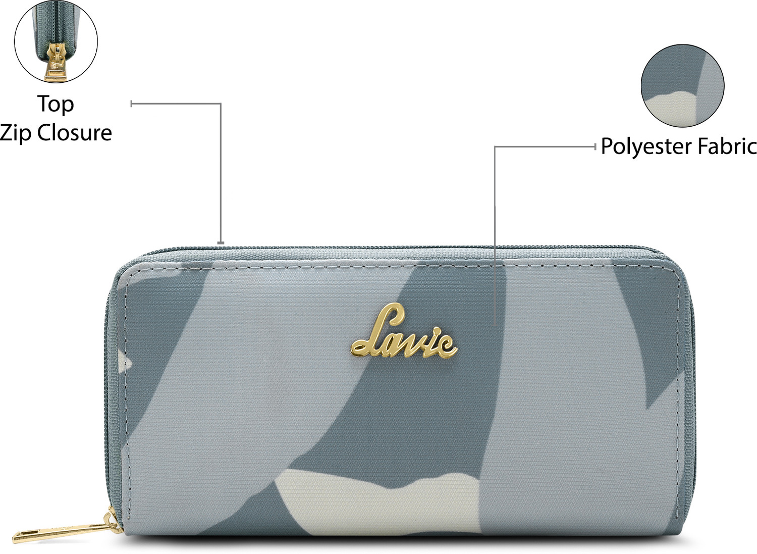 Image of LAVIE Women Casual Green Artificial Leather Wallet
