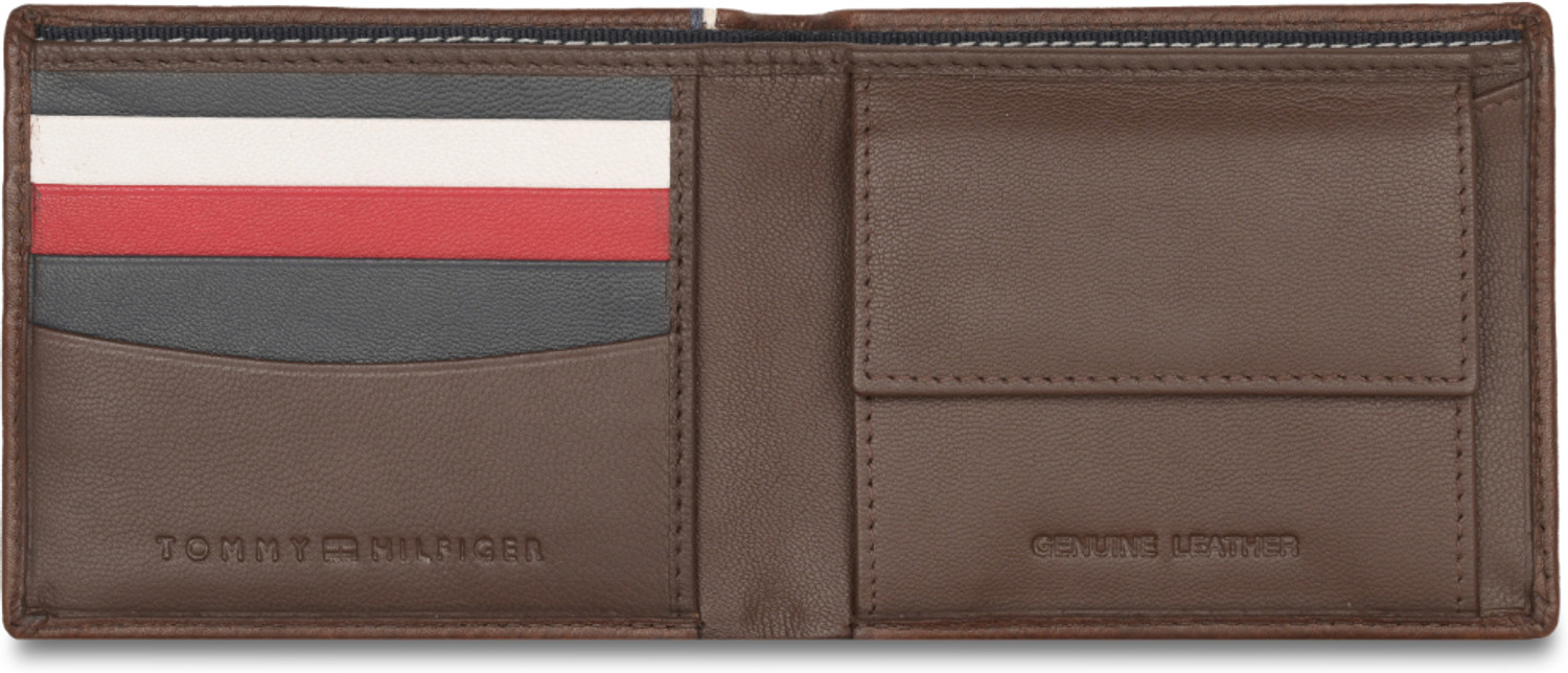 Image of TOMMY HILFIGER Men Casual, Formal Brown Genuine Leather Wallet
