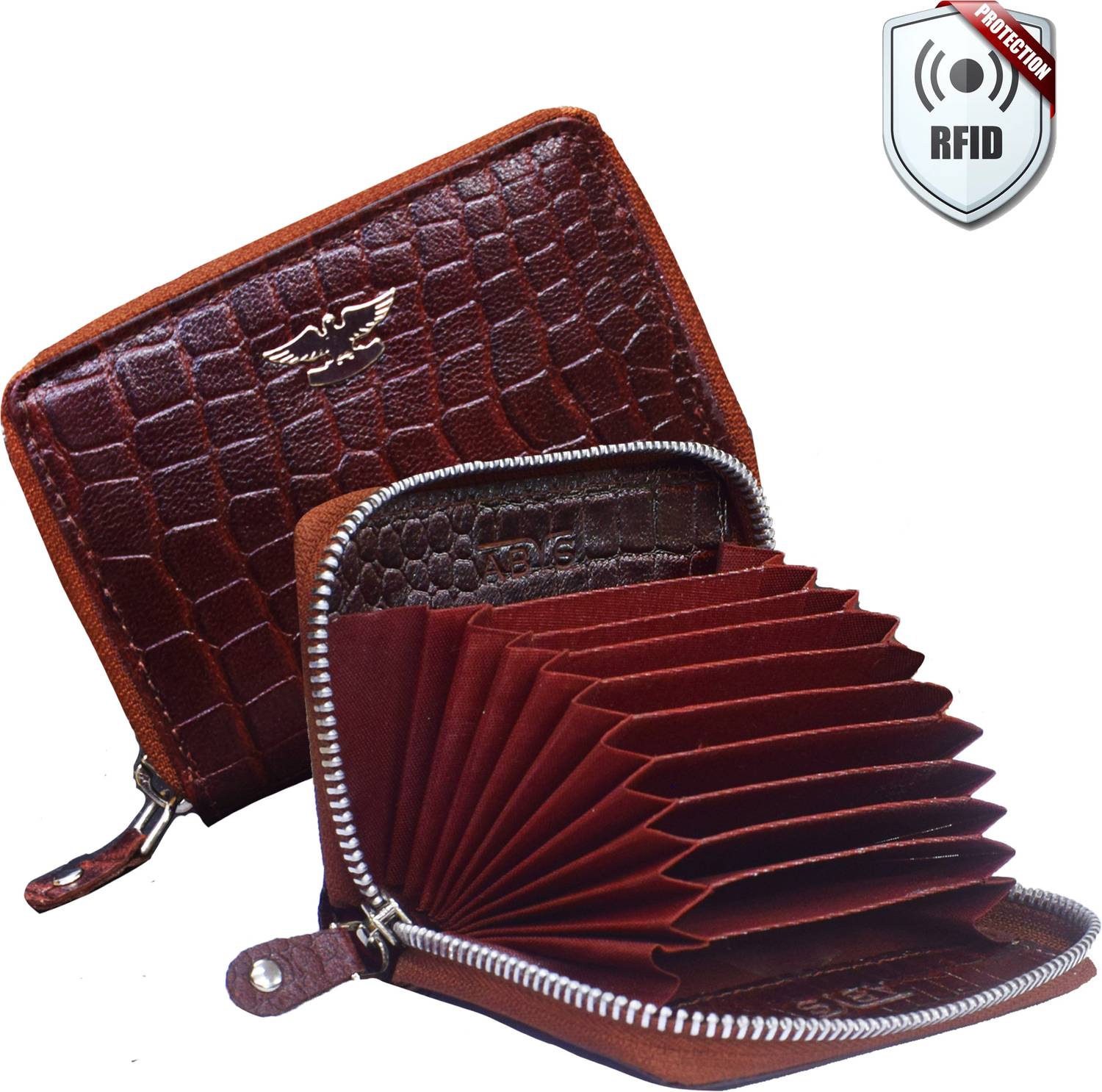 ABYS Men & Women Casual, Travel, Formal, Trendy, Evening/Party, Ethnic Brown Genuine Leather Card Holder