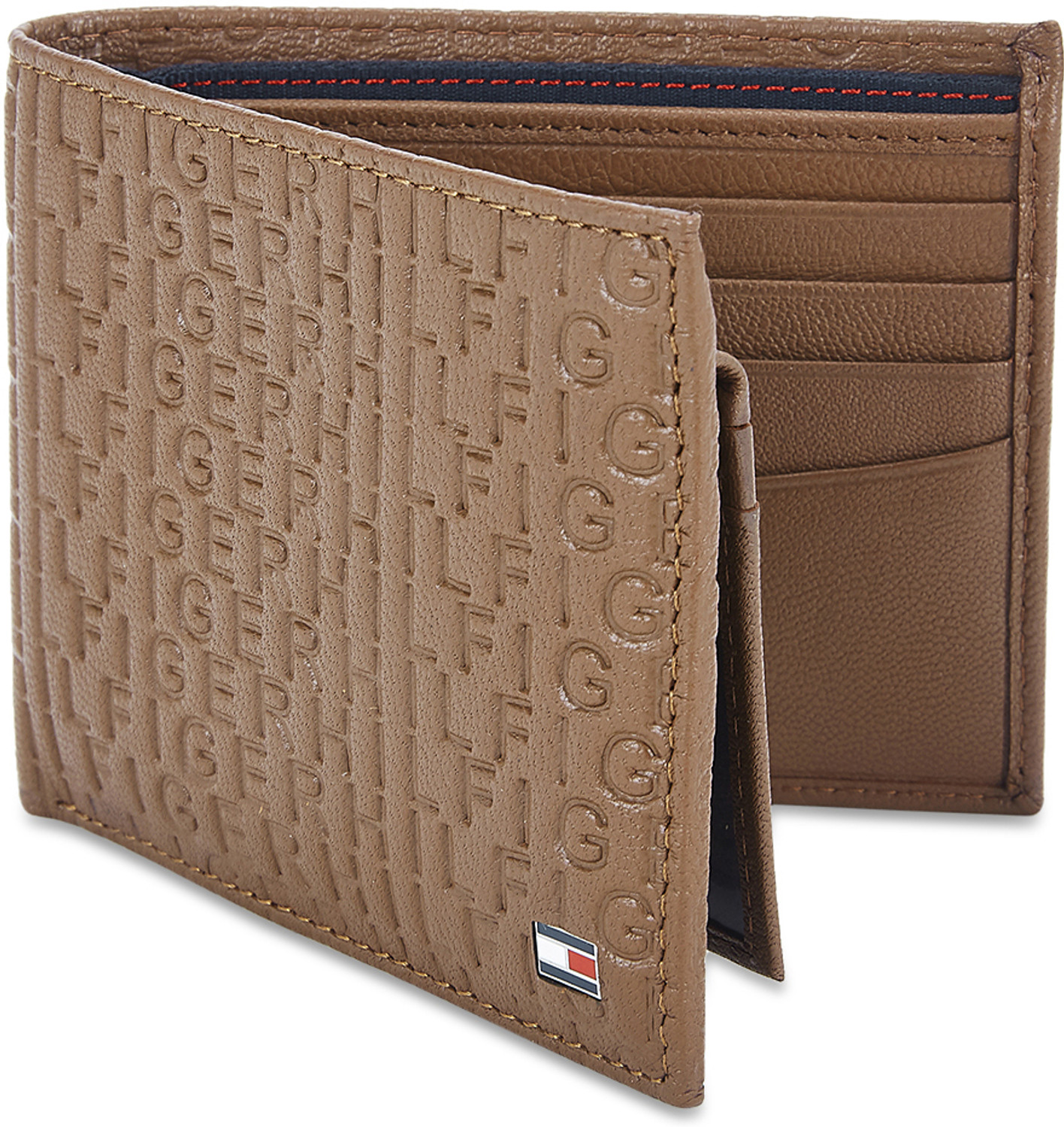 Image of TOMMY HILFIGER Men Casual Tan Genuine Leather Wallet