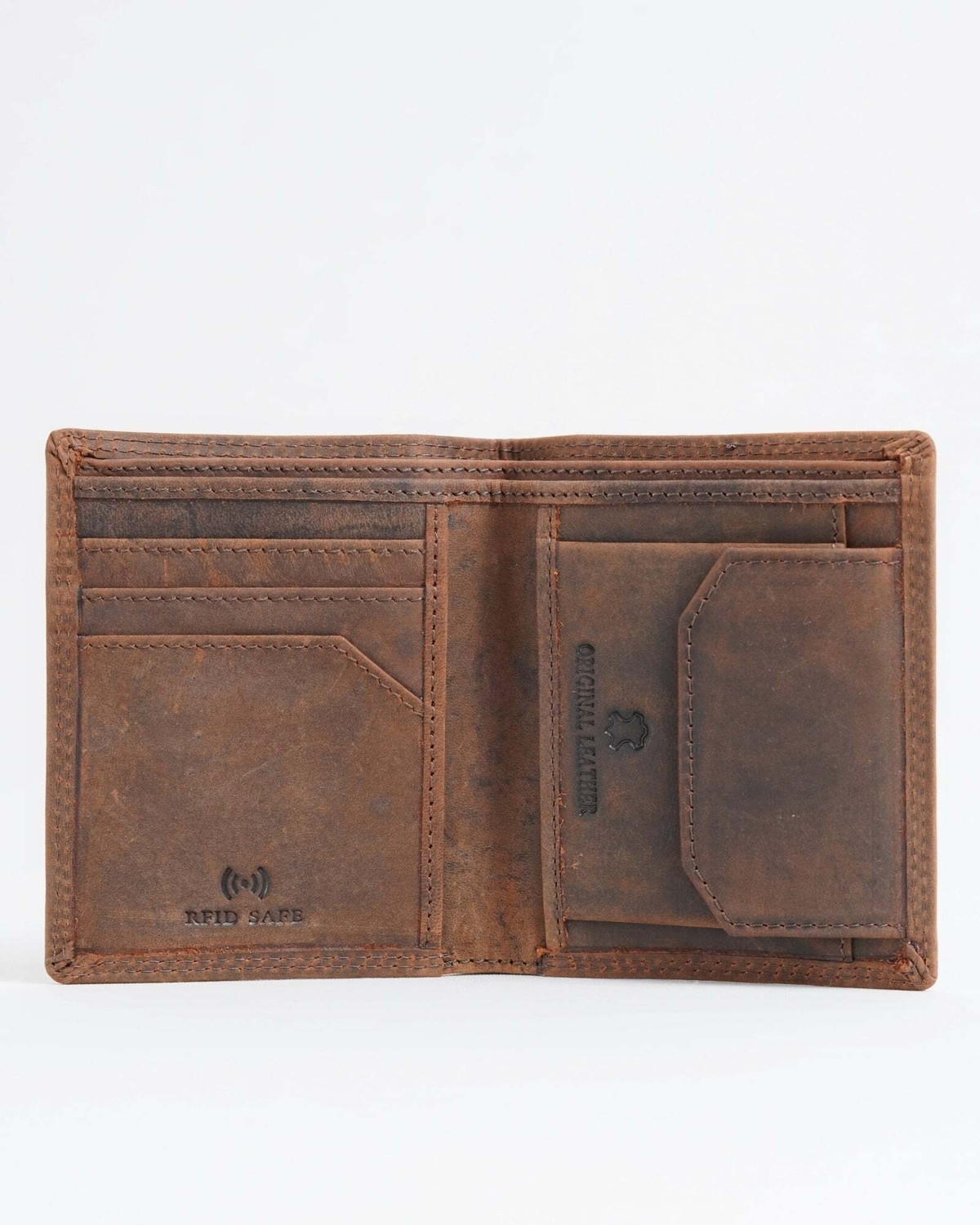 Image of BELFORD ENGLAND Men Brown Genuine Leather Wallet