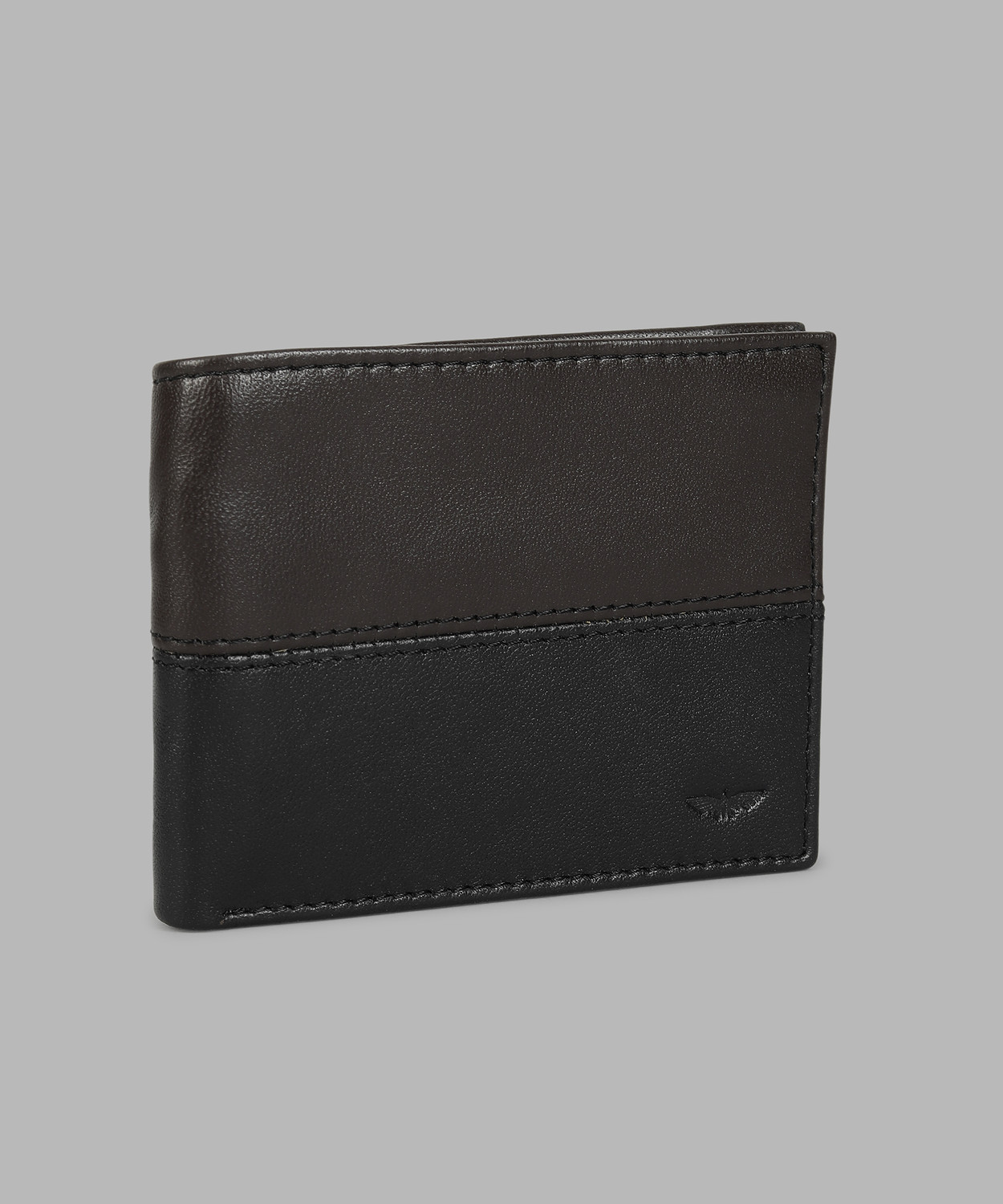 Image of PARK AVENUE Men Black, Brown Genuine Leather Wallet