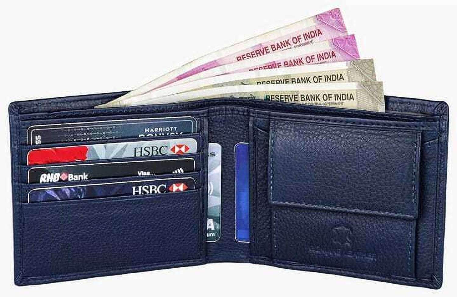 Skin Hunt Men Blue Leather Wallet - Image 2
