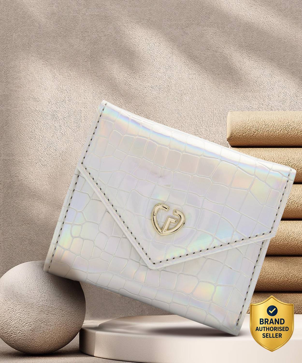 Caprese Women Casual Silver Artificial Leather Wallet