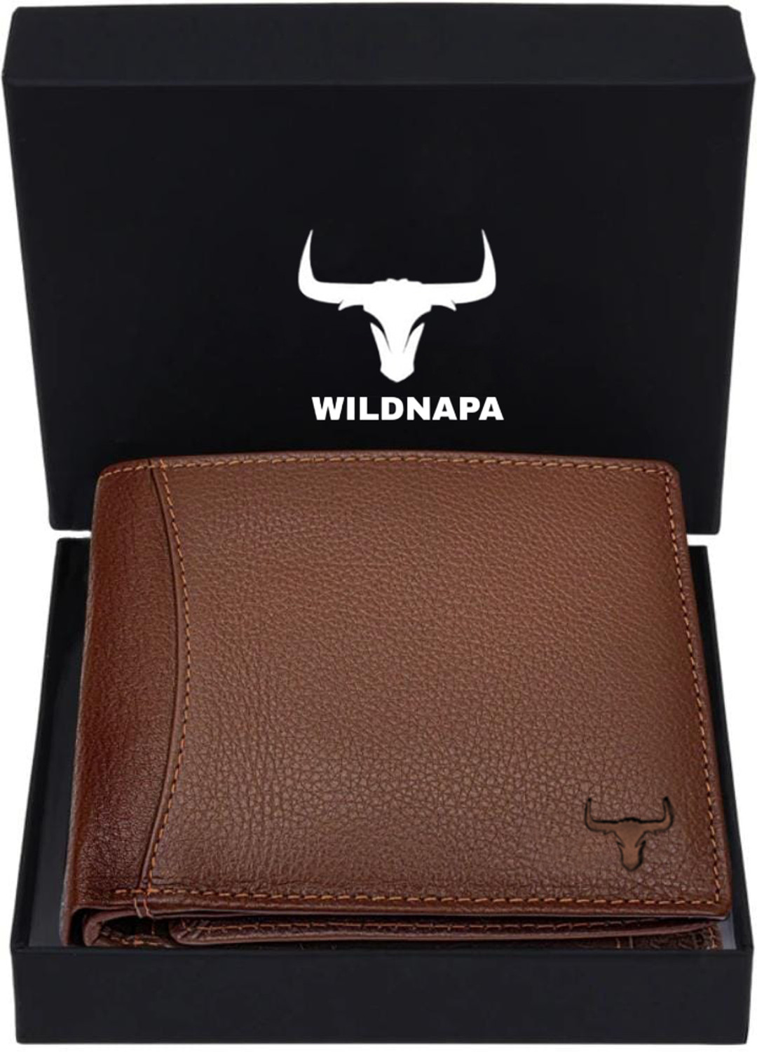 WILD NAPA Men Tan Genuine Leather Wallet