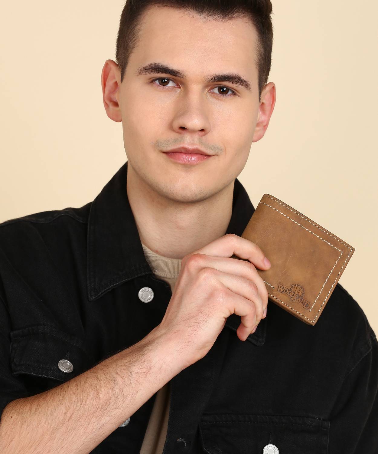 WOODLAND Men Tan Leather Wallet - Image 4