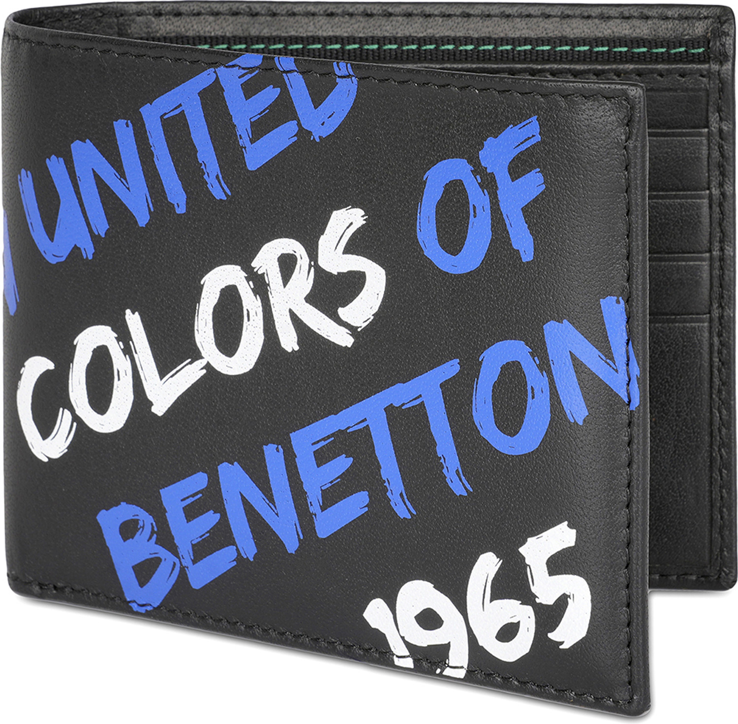 Image of United Colors of Benetton Men Casual, Formal Black Genuine Leather Wallet